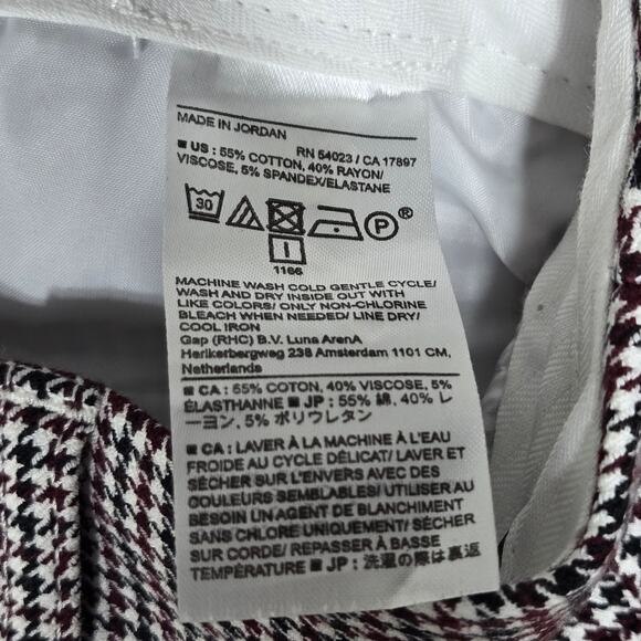 Banana Republic Pants Womens 4 High Rise Sloan Houndstooth Tapered Career Casual - Picture 8 of 12